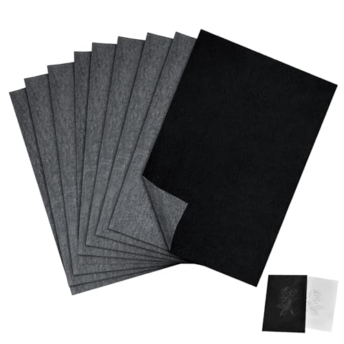 50 Blatt Transferpapier,Pauspapier A4,Graphitpapier,Durchschlagpapier,Kohlepapier zum Nachzeichnen,Abpauspapier,Blaupause Papier,Tracing Paper,Pauschpapier A4,Blaupapier Durchschreiben,Leinwand (B)
