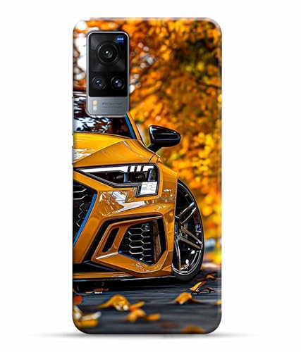 Image of Racing Car Rider Printed Hard Back Case Cover & Compatible for Vivo X60 5G | Vivo X60 | V2045 (Multicolor) - D1815