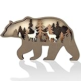 💝【Ideales Geschenk】SWTYExt Holztiere Skulptur Deko können als Geschenk für Familie und Freunde verwendet werden, besonders ideal für Kinder, Tierliebhaber und Liebhaber von Holzskulpturen als Geschenke Adventskalender, Weihnachtsgeschenke kinder, Geschenk Geburtstag, Geschenk Junge, Geschenk Mädchen, Geschenk Neujahrs, Geschenk Einweihungs, etc. Die niedlichen und exquisiten Tierfiguren sind es wert, gesammelt zu werden und Sie werden dieses schöne und kreative Holzhandwerk sicher lieben!