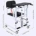 Patient Lift Transfer Chair for Home,Portable 4 in 1 Patient Lift Wheelchair 180° Split Seat, Toilet Transfer Chair W/Cushion Hydraulic Lifting Nursing Car for Elderly