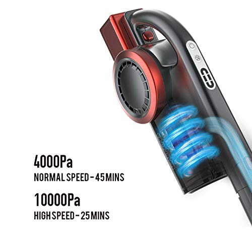 Cordless Vacuum Cleaner, 2 in 1 Stick and Handheld Vacuum Cleaner Lightweight Bagless Vacuum with 10Kpa Powerful Suction, LED Brush and Wall-Mount - Thumbnail 5