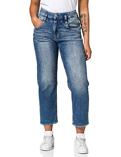 Herrlicher Damen Pitch HI Tap Recycled Denim Jeans, Retro Marvel 869, 28