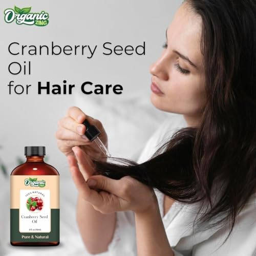 Image of Organic Zing Cranberry Seed Oil 118 ml (3.99 fl oz) - Antioxidant-Rich Seed Oil for Skincare, Haircare, DIY Formulations, Soaps & Cream Blends
