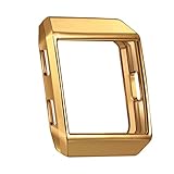 bayite Tup Case Compatible Fitbit Ionic, Rugged Protector Cover Protective Frame Shock Resistant Shell, Gold