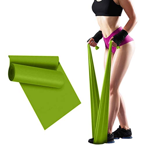 ERUW Fitnessbänder Gymnastikband Widerstandsbänder Elastisch Stretching Bänder Übungsband Trainingsband für Yoga Elastisch Krafttraining, Muskelaufbau, Pilates Fitnessband Kurs (Green)