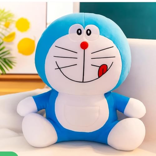 Image of Plush Stuffed Animal Toy | Ultra Soft and Cuddly Teddy for Kids and Adults | Cute Hugging Doll for Gifting, and Bedroom Decor (Blue Cartoon)
