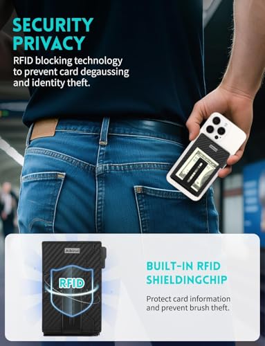 Image of Ridge Wallets for Men,Magsafe Wallet with money clip,Pop up wallet | Magneitc Wallet for iPhone 17 /16 /15 /14 /13 Pro Max,Magnetic Wallet stand,Slim wallets for men,pop up Wallets for Men's Gifts