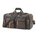 Plambag Large Canvas Duffel Bag Overnight Travel Tote Weekend Bag(Gray)