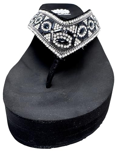 Yellow Box Women's Sarinah Wdge Sandal, Round Toe, 1.75 Inch Heel, 1 Inch Platform, Comfortable Flip-Flop2