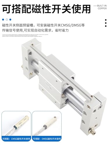 Vérin sans tige à accouplement magnétique RMTL32 pour espace restreint 1100mm