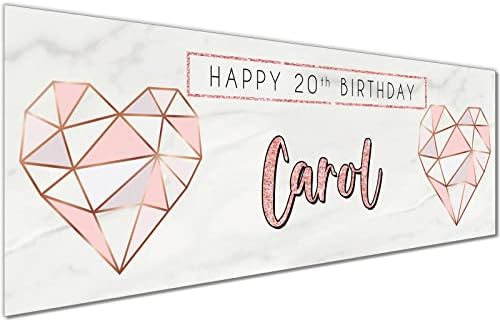 1 x 6FT Large Banner | Happy Birthday Personalised Birthday Banners | 21st 50th 60th 40th 16th 70th 30th 80 18th | Birthday Decorations Birthday Banners | Black Gold Print