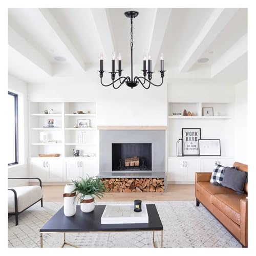 Plafond noir et or rétro avec lustre style loft à 4 lumières d'exception