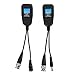 Produktbild DEWIN Video Balun - Power Video Balun Passiver Koaxial Video Power Balun Transceiver an RJ45-Anschluss 1 Paar