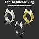 Regerly Katzenohren Ring Zinklegierung, 3 Stück Niedliche Katzenringe Set, Kreativer Self Defense Selbstverteidigung Ring, Freundschaftsringe Dekoration, Legal Unisex Universalgröße (3)