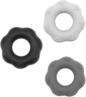 SAFIGLE 3 Piezas Anillo de Masaje Silicona Fortalecimiento de Manos de Lb Lb Oscuro Negro Entrenador Presión