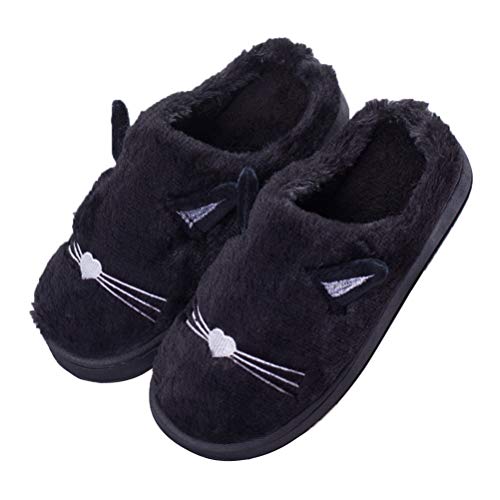 Minetom Mignon Animé Chat Kitty Chaussons Maison Hommes Femmes Hiver Peluche Douce Pantoufle Chaud...