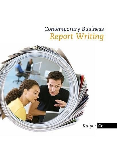 Contemporary Business Report Writing