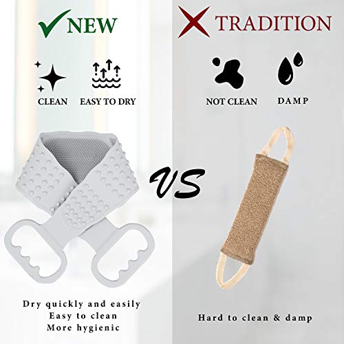 Galeboy Silicone Back Scrubber for Shower,Back Scrubber for Shower,2020 Updated Silicone Bath Body Brush,Easy to Clean Washer Exfoliating More Hygienic