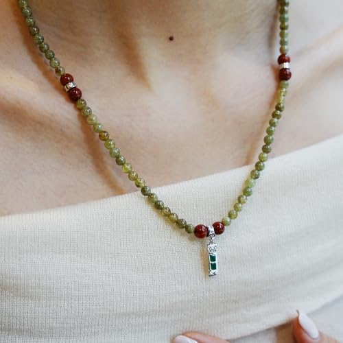 Image of Five Elements 18K Gold Vermeil 3 Layered Crystal Gemstone Beads Bracelet & Necklace for women Solid 925 Sterling Silver 18K Gold or White Gold Plated jewelry