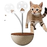 Juguete Dispensador De Golosinas Para Gato - Juguete Interactivo De Alimentación Para Gato | Juguete De Alimentos Para Gato De Equilibrio Automático,Bola Interactiva Para Gatos, Rompecabezas De