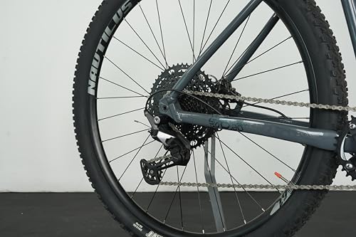Image of United Clovis 6.2 29T Adult Mountain Bike with 1x12 Shimano Deore Drivetrain, SR Suntour XCR 32 Boost Suspension Fork, Shimano MT201 Hydraulic Disc Brakes (Grey Blue)