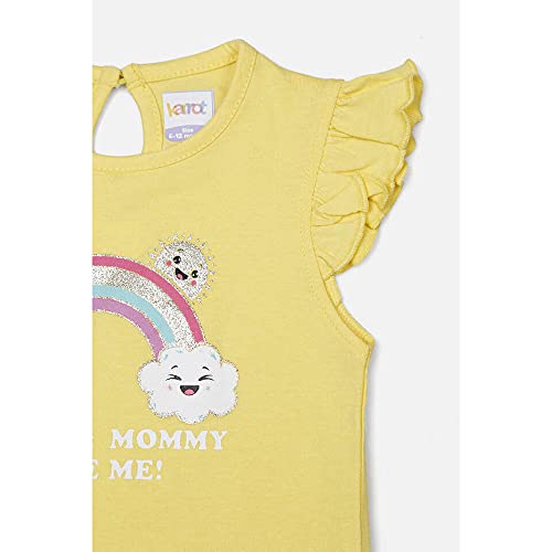Image of Karrot by Shoppers Stop Printed Cotton Crew Neck Infant Girls T-Shirt