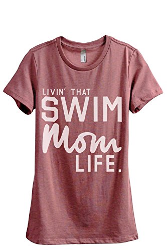Thread Tank Livin' That Swim Mom Life Women's Fashion Relaxed T-Shirt Tee Heather