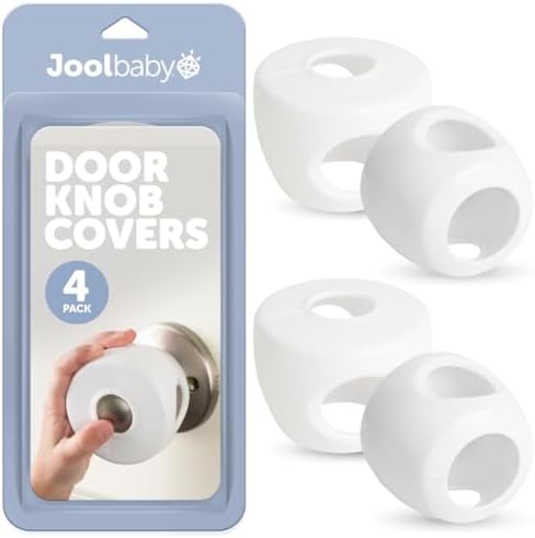 Jool Baby Door Knob Covers for Child Safety (4 Pack) - Easy to Install