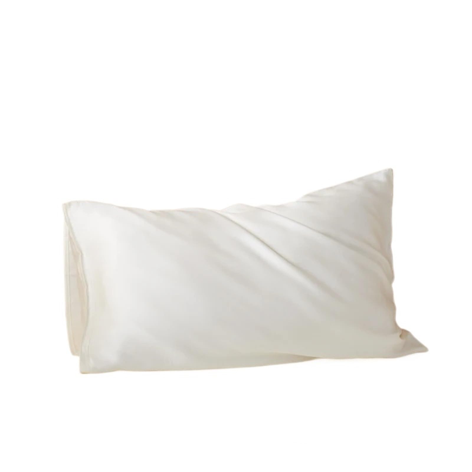 Silk Pillowcase Silky Fiber Pillowcase.Summer Cool Feeling Pillow Cases,Breathable White Pillow Cover For Single People 48 * 74cm 1/2pcs