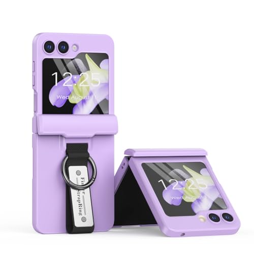 Coque Samsung Galaxy Z Flip 5 ENILSA violette en PC rigide avec protection de charnière à ressort