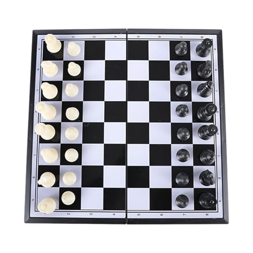Juego de tablero magnético de ajedrez – Juego de ajedrez magnético plegable para niños y adultos, polipropileno resistente a los golpes con diseño portátil, tablero educativo para principiantes y