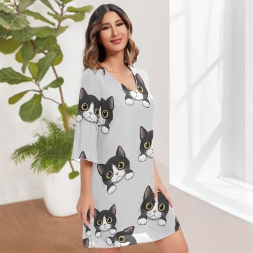 Robe de plage hawaïenne grise idéale pour vos vacances au soleil - 3