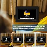 TROCOTN Dementia Digital Clock Large Display, Alarm Clock with Auto DST(Black) - Image 5
