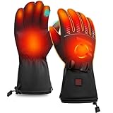 Qdreclod Guantes Calefactables Eléctricos con Batería Recargables para Hombre y Mujer, Guantes Térmicos Invierno con Calefacción Rápida, Táctiles para Moto, Esquí, Senderismo, Caza