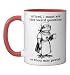 m'lord ask weird stuff, Funny Unhinged Medieval Frog Nurse Ceramic Mug, Red/White