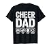 Cheer Dad Drive Pay Clap Repeat - Funny Cheerleading Father T-Shirt