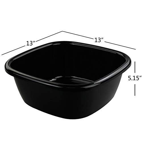 Vababa 12 Quart Plastic Wash Basin, Pack For 4 #TOP2
