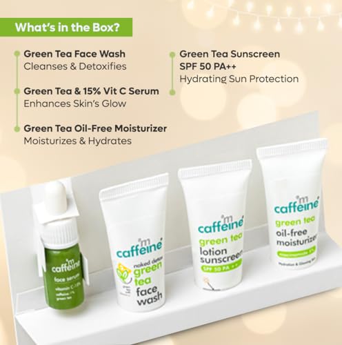 mCaffeine Vitamin C Facial Kit For Glowing Skin in Travel Friendly Size | Complete Face Care Routine For Men & Women with Face Wash, Face... - Image 4