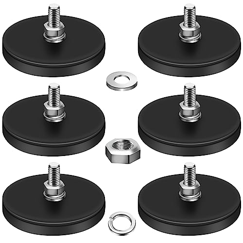DIYMAG Rubber Coated Magnets with Adhesive Power
