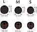 Replacement Earbuds Tips Silicone Ear Tips for KZ ZS10 Pro, Earphones Eartips Large Size 6 Pairs,Black 4233L