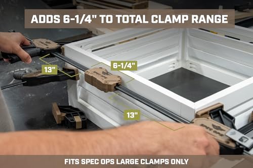 Image of Spec Ops Tools Bar Clamps for Woodworking, Clamp Coupler, 2X Clamping Range Compatible with Spec Ops Large Series Bar Clamps, Pack of 1