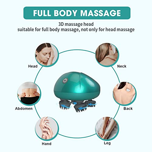 Perlevi Electric Scalp Massager, Waterproof Portable Head Massager With 120 Kneading Nodes, Handheld Head Scratcher For Body Massage, Hair Growth, Stress Relax Mother's Day Gifts Ideal For Women #TOP1