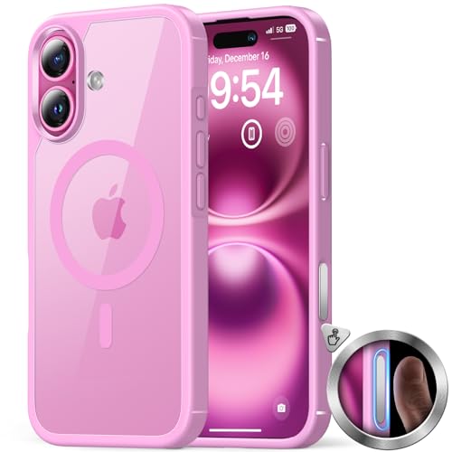 Coque iPhone 16 rose pour capturer vos moments photo avec protection MagSafe mince TAURI