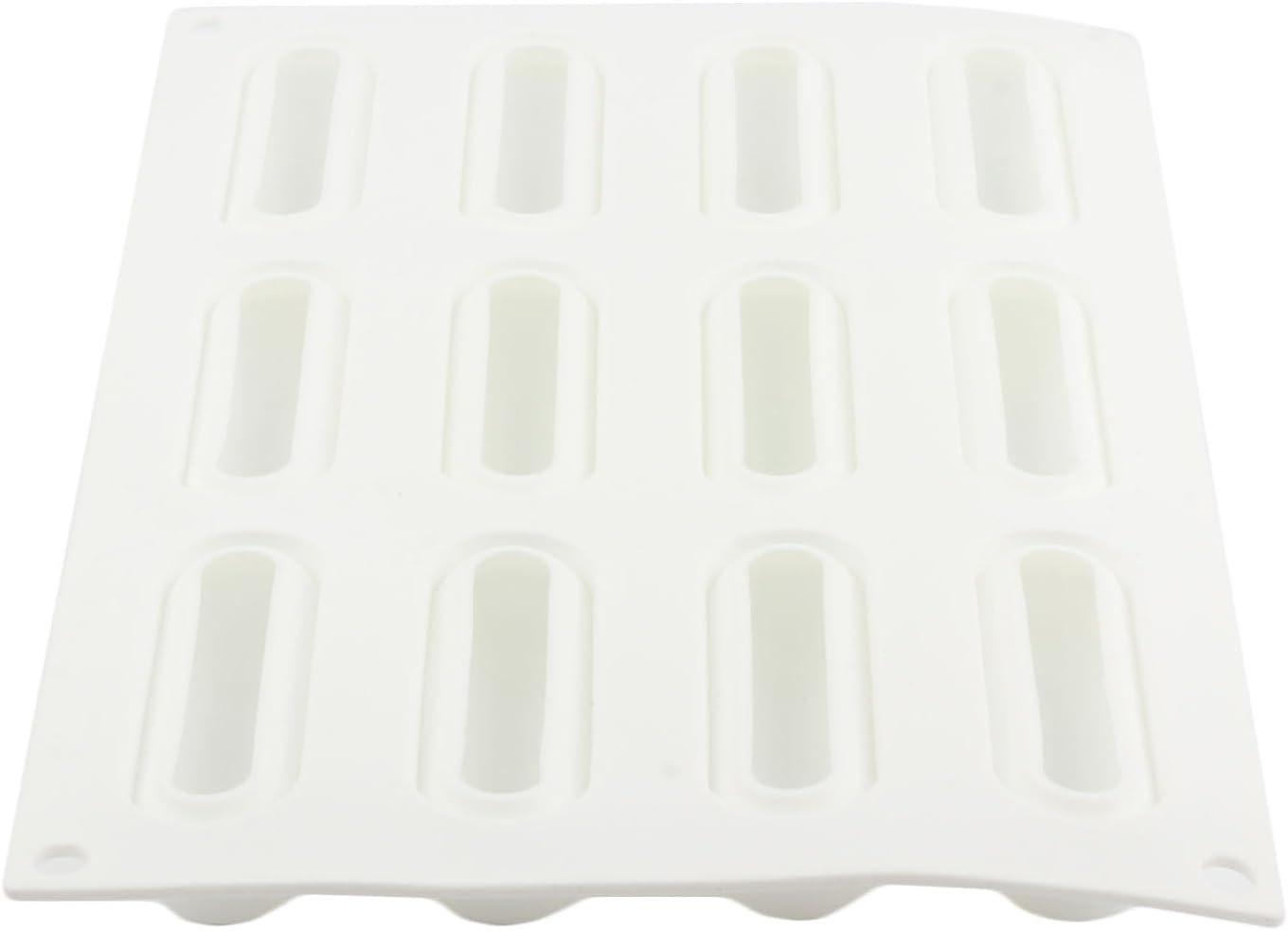 12 Cavity Oval Silicone Candy Molds Eclair Chocolate Mold For Candy Chocolate Cupcake Cake Decoration