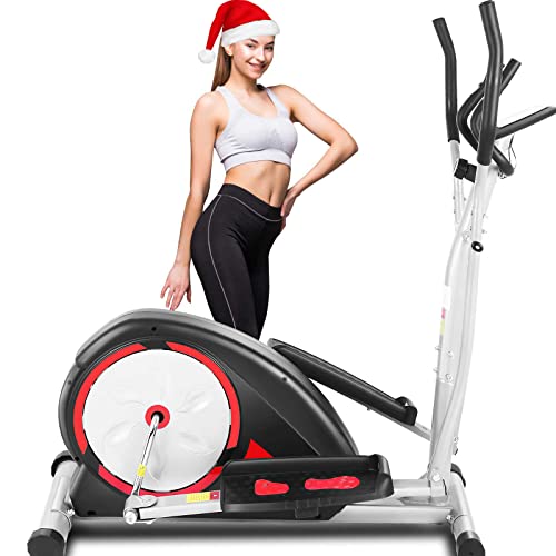 Ancheer Elliptical Machine, Eliptical Exercise Machines With Pulse Rate Grips And Lcd Monitor, 8 Resistance Levels Smooth Quiet Driven Exercise Equipment For Home Workouts Gym Office #TOP7