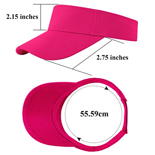 Cooraby Sports Sun Visor Hats Adjustable Sun Visor Caps For Women And Men Hot Pink #TOP1