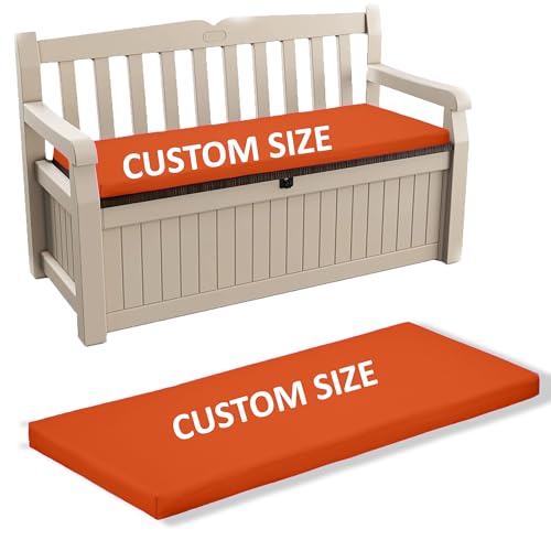 Kosiproducts Custom Bench Cushions, Bespoke Crash Mats, Cut To Size Outdoor and Inddor Seating Pads, Orange, 4cm Thick