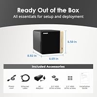 QNAP TS-464-8G-US Hochleistungs-Desktop-NAS mit Intel Celeron Quad-Core-Prozessor, M.2 PCIe Slots und Dual 2,5 GbE (2,5 G/1 G/100 M) Netzwerkverbindung (Diskless) – Ansicht 8