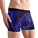 Blue Rose with Water Drops Texture Men's Novelty Boxer Briefs Breathable Underwear Stretchy Underpants Shorts S
