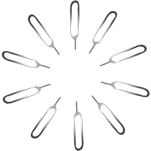 IS-TECK 10x Handy SIM-Karten Pin Nadel Set Kompatibel iPhone Samsung HTC Huawei für die meisten Smartphones und Tablets Einfaches Öffnen des SIM-Karten-Halters Ersatz SIM Nadeln